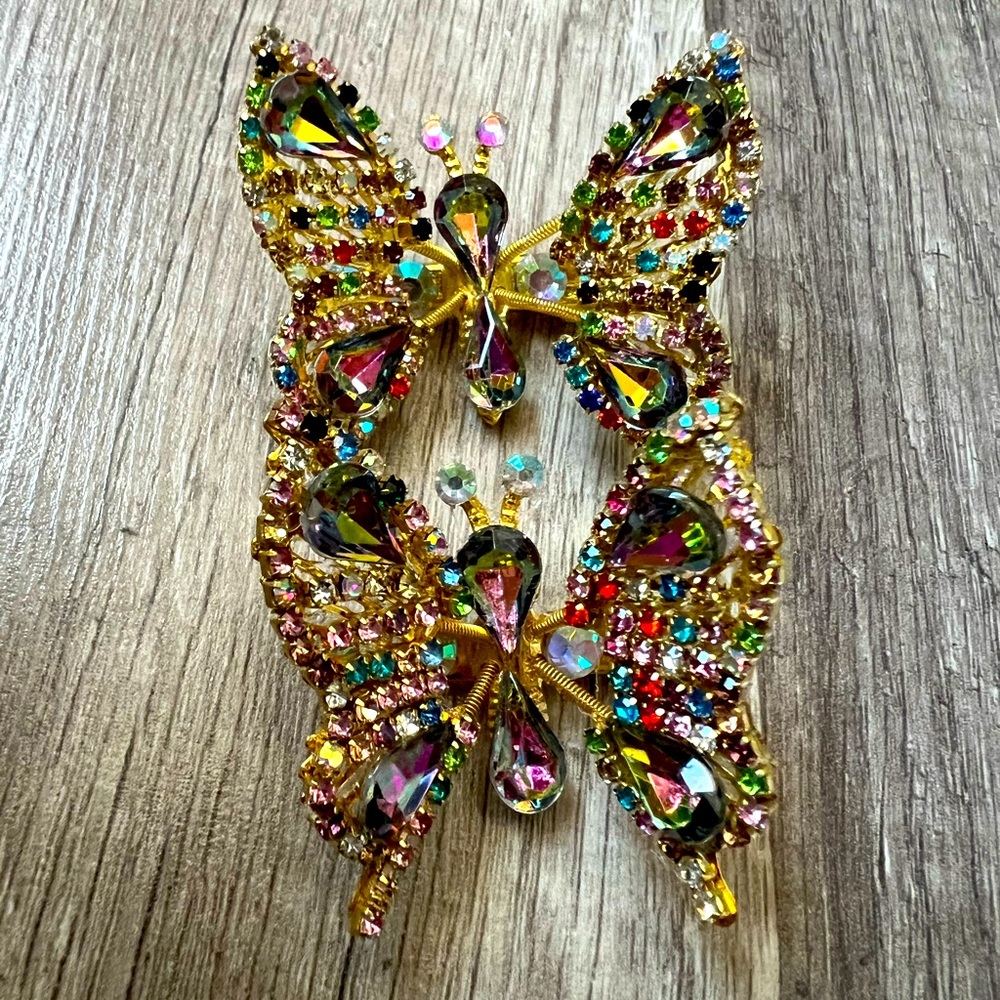 90s butterfly hair clips moving wings